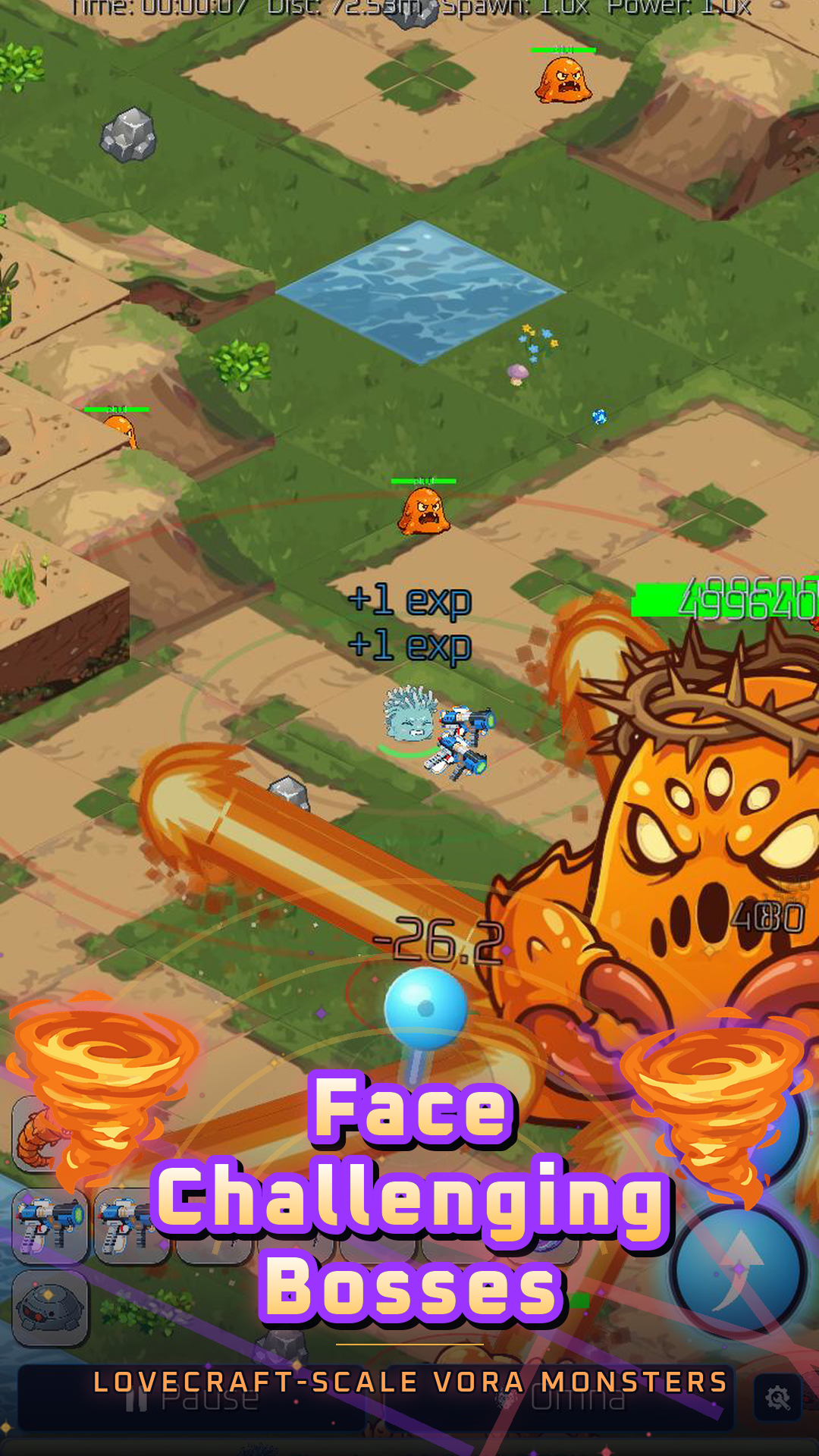 Pets fighting Mega, Titan, and Crystalline Vora